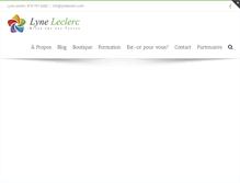 Tablet Screenshot of lyneleclerc.com